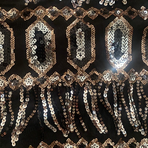 Zara Sequins Fringe Dress Medium - Picture 15 of 16